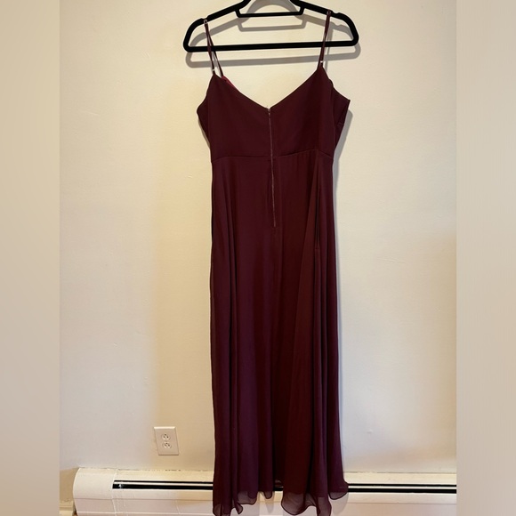 Birdy Grey bridesmaids dress Devin style in Cabernet color chiffon size Large - Picture 5 of 8